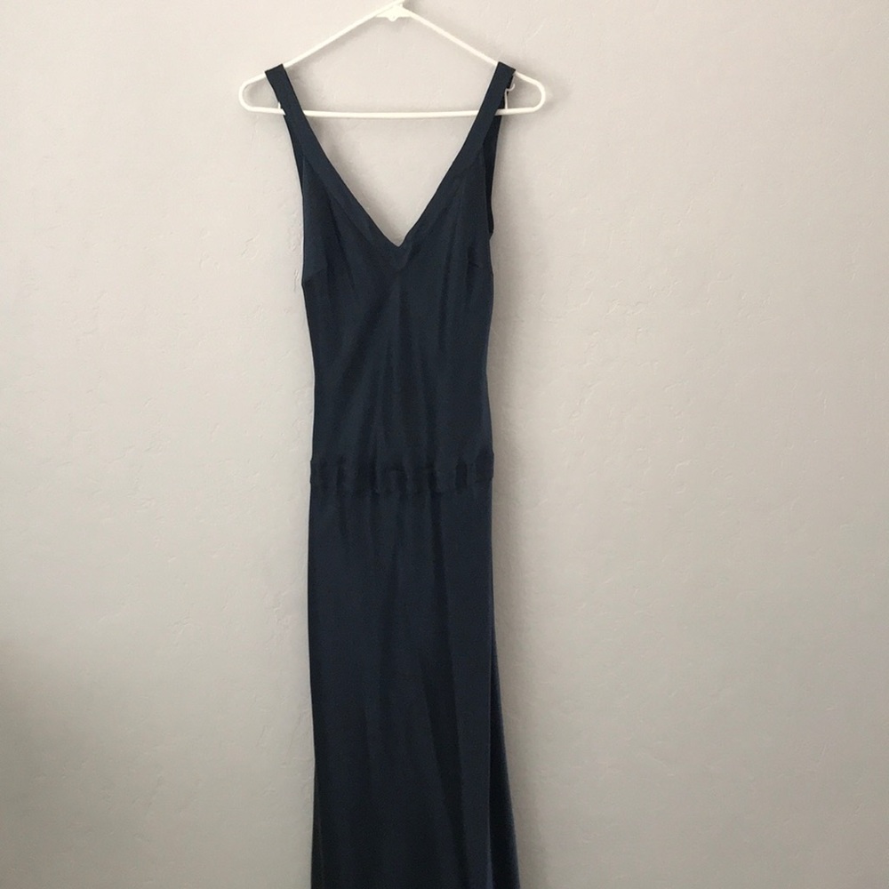 Navy, silk formal dress